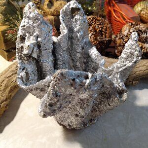 Drop Cloth Draped Cement Planter Flower Plant Pot